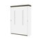 Bestar Orion 65W Queen Murphy Bed, White & Walnut Grey 116184-000017 - alternate 1